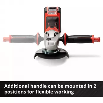Professioneller Akku-Winkelschleifer AXXIO, 18 Volt (Rot/Schwarz, ohne Akku und Ladegerät)