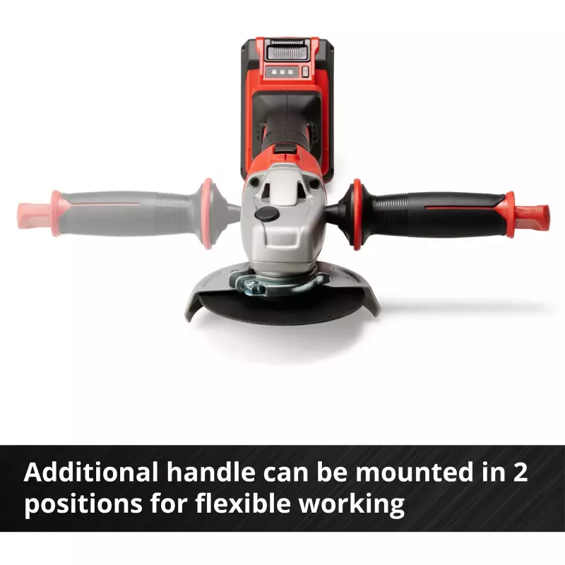 Professioneller Akku-Winkelschleifer AXXIO, 18 Volt (Rot/Schwarz, ohne Akku und Ladegerät)