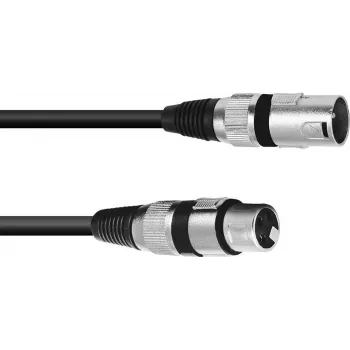 XLR-Kabel Omnitronic 3022075B — 1x XLR-Stecker auf 1x XLR-Buchse, 0,2 m