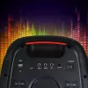 Tragbarer Lautsprecher MANTA ATTIS SPK0802 120W, Bluetooth, kabelgebundener Eingang, wiederaufladbar, FM, LED-Lichter