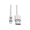Eaton Tripp Lite Series USB-A to Lightning Sync/Charge Cable (M/M) - MFi Certified, White, 3 ft. (0.9 m) - Daten-/Netzkabel - USB männlich zu Lightnin