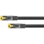 Python® Series RJ45 Patchkabel mit Cat.7 Rohkabel, Knickschutz (RNS®) und Nylonummantelung, S/FTP, PiMF, halogenfrei, 600MHz, OFC, schwarz, 25m (8070PY-250S)