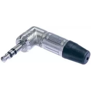 3.5 mm Rechtswinkel-Stecker Neutrik NTP3RC-CON – Metallgehäuse, Stereo-TRS-Steckverbinder