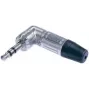 3.5 mm Rechtswinkel-Stecker Neutrik NTP3RC-CON – Metallgehäuse, Stereo-TRS-Steckverbinder
