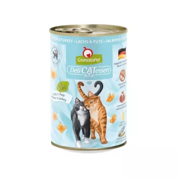 GRANATAPET DeliCATessen Lachs und Pute - Nassfutter für Katzen - 400g