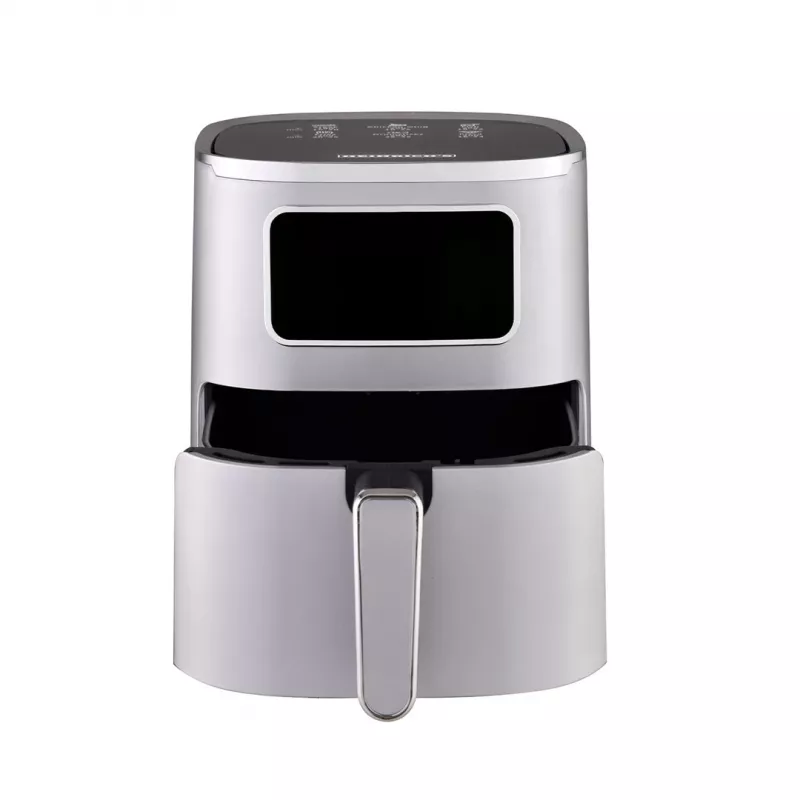 Heißluftfritteuse HEINRICH'S HFR 8216 — 5 L, 1450 W, Touch-Steuerung, LED-Anzeige, Silber, Standgerät