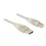 USB-Kabel DeLOCK 83896 USB 2.0 5m USB A USB B Transparent