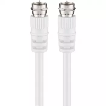 Wentronic Goobay SAT-Verbindungskabel, Weiß, 1,5 m - F-Stecker F-Stecker (11721)