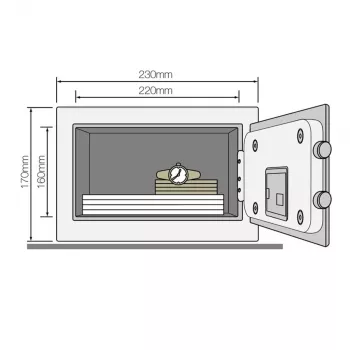 Yale YSV/170/DB2/P Standtresor 3,8 l Stahl Pink