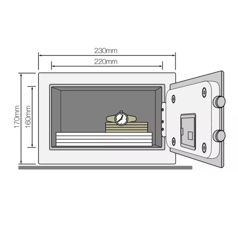 Yale YSV/170/DB2/P Standtresor 3,8 l Stahl Pink