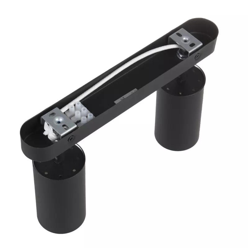 Maclean MCE452 B Wand- und Deckenstrahler, beweglich, Aluminium, 2xGU10, Schwarz matt