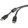 Renkforce DisplayPort-Verbindungskabel [1x DisplayPort-Stecker – 1x DisplayPort-Stecker] 1 m Schwarz (RF-3433992)