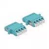 Glasfaseradapter DELOCK LC Buchse–Buchse OM3 Duplex (2 Stk.)