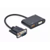 Videokabel-Adapter GEMBIRD A-VGA-HDMI-02 0,15 m — HDMI + VGA (D-Sub) Buchse auf VGA (D-Sub) Stecker, schwarz
