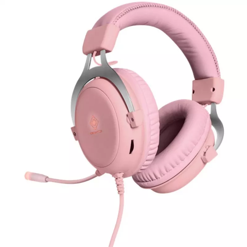 Deltaco GAM-030-P Kopfhörer und Headset kabelgebunden Headband Gaming USB Typ-A Pink (GAM-030-P)