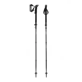 Trekkingstöcke Leki Sherpa FX verstellbar 120–140 cm, schwarz