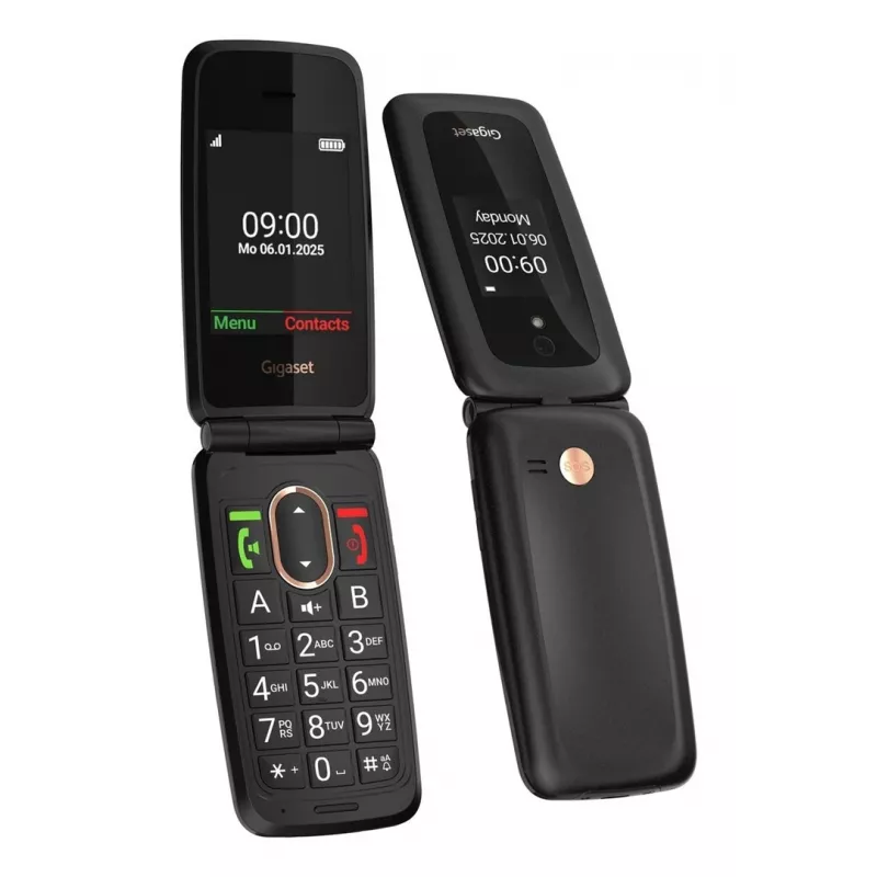 Gigaset GL795 7,11 cm (2,8 inch) 142 g 48 MB Schwarz Seniorenhandy
