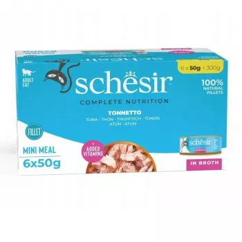 SCHESIR in Kochwasser Thunfisch - Nassfutter für Katzen - 6 x 50 g