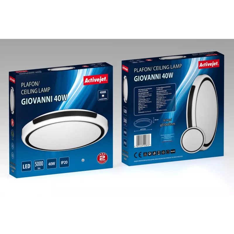 Activejet AJE-GIOVANNI LED-Deckenleuchte 40W