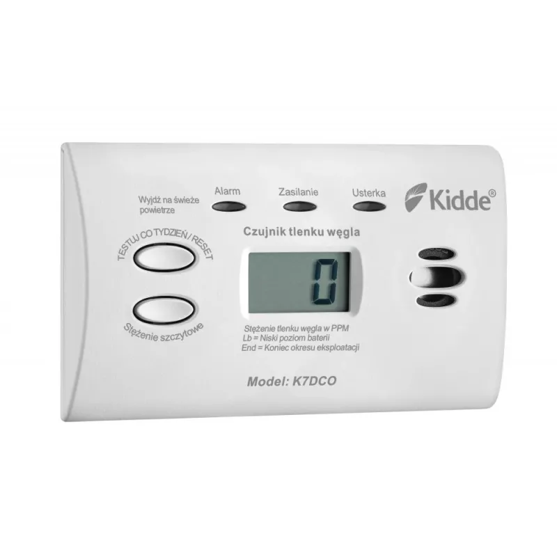 Kohlenmonoxidmelder Kidde K7DCO mit Display Weiß