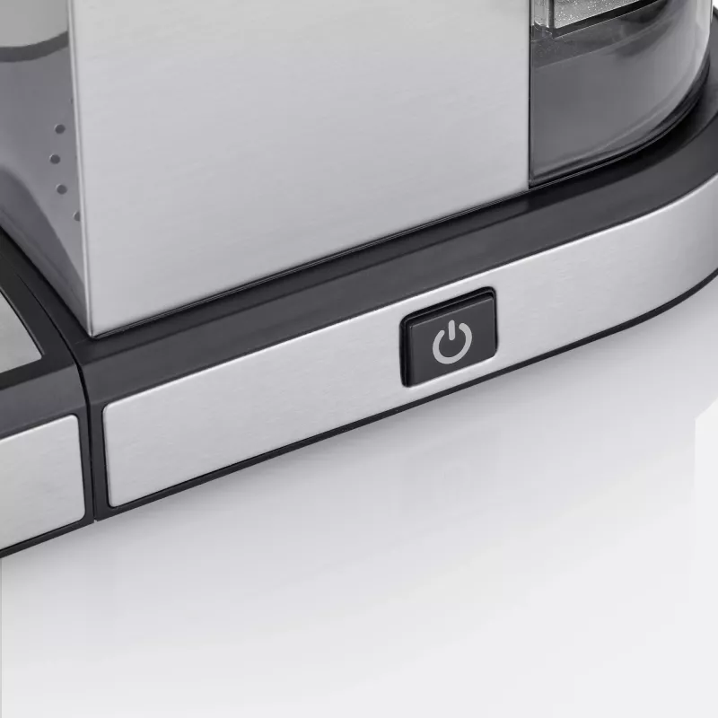 Espressomaschine SEVERIN Newspresa KA 5997 — halbautomatisch, 1 l Wassertank, 1350 W, Kaffeepulver, schwarz/gebürsteter Edelstahl/chrom
