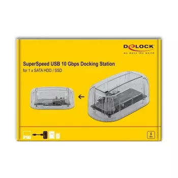 HDD/SSD-Gehäuse DeLOCK 64089 Transparent 2,5/3,5 Zoll