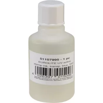 Stempelkissenfarbe EUROLITE UV-aktiv Transparent Blau 50 ml