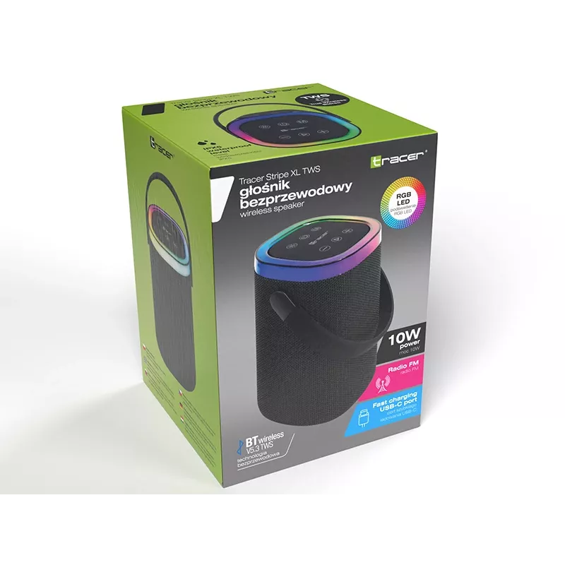 True Wireless Stereo Bluetooth Earbuds TRACER TRAGLO47615 mit RGB-Beleuchtung
