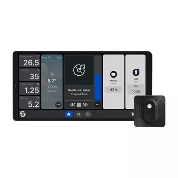 Wall Display Shelly Wall Display X2 WiFi/BLU schwarz mit H&T – Duales Bedienpanel