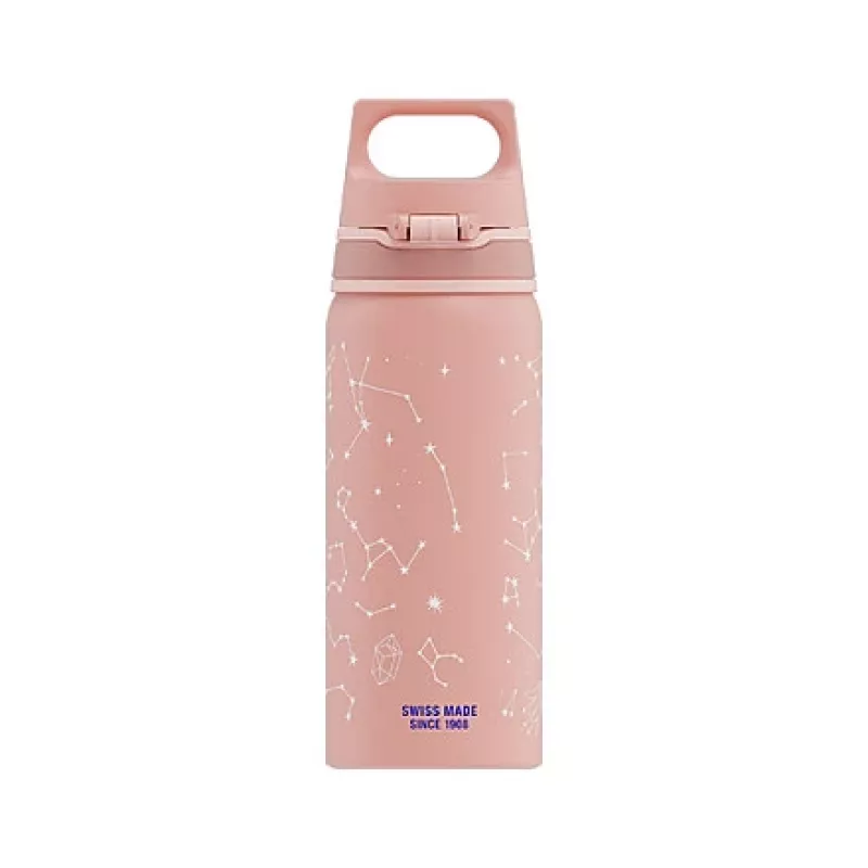 Aluminium-Trinkflasche Sigg 6005.10 — 600 ml, 7,1 cm Durchmesser, 145 g, Blau/Pink