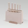 Maestro MR-1412-BEIGE Messerset mit Block + Schneidebrett-Set Beige