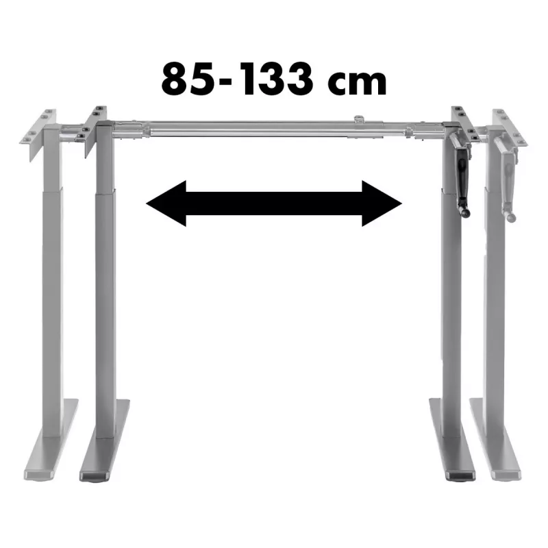 Manuell höhenverstellbarer Schreibtisch MACLEAN MC-790NG — max. Belastung 60 kg, max. Höhe 120 cm