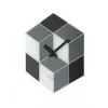 NeXtime klok 8171 Cubic, 43,5x37 cm, Wand, Schwarz/Weiß/Grau