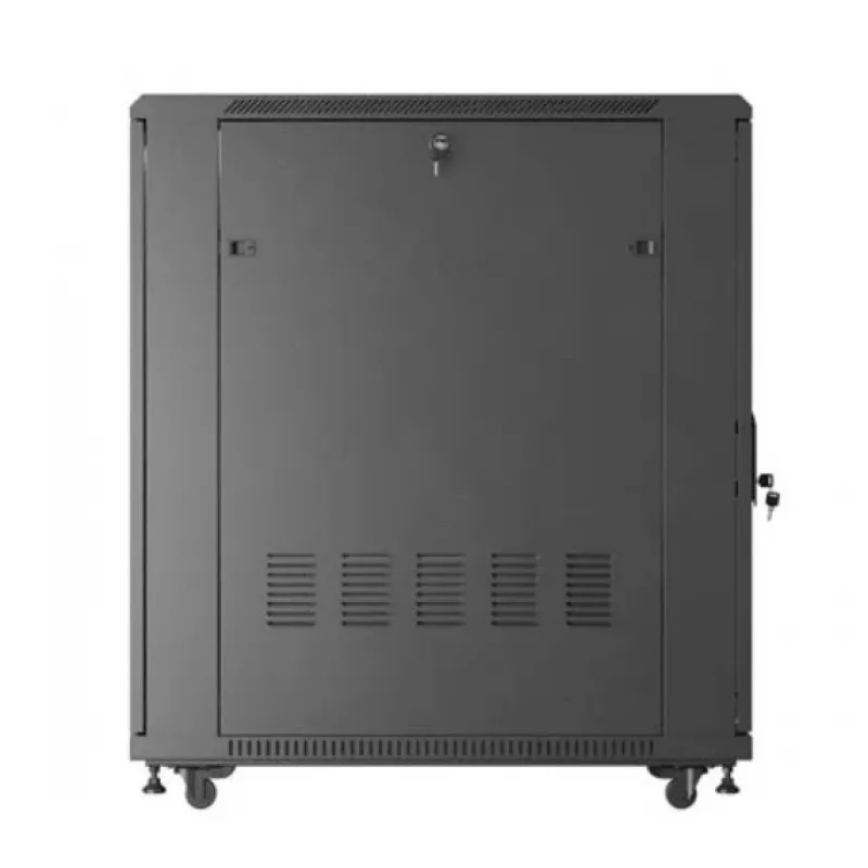 19-Zoll-Rack-Schrank LANBERG 22HE 600x1000 mm, schwarz, Glastüren vorne und hinten