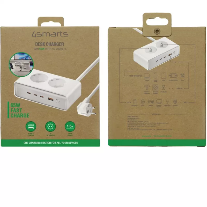 Ladegerät 4smarts 540065 Universal AC Schnellladegerät 4 Ports