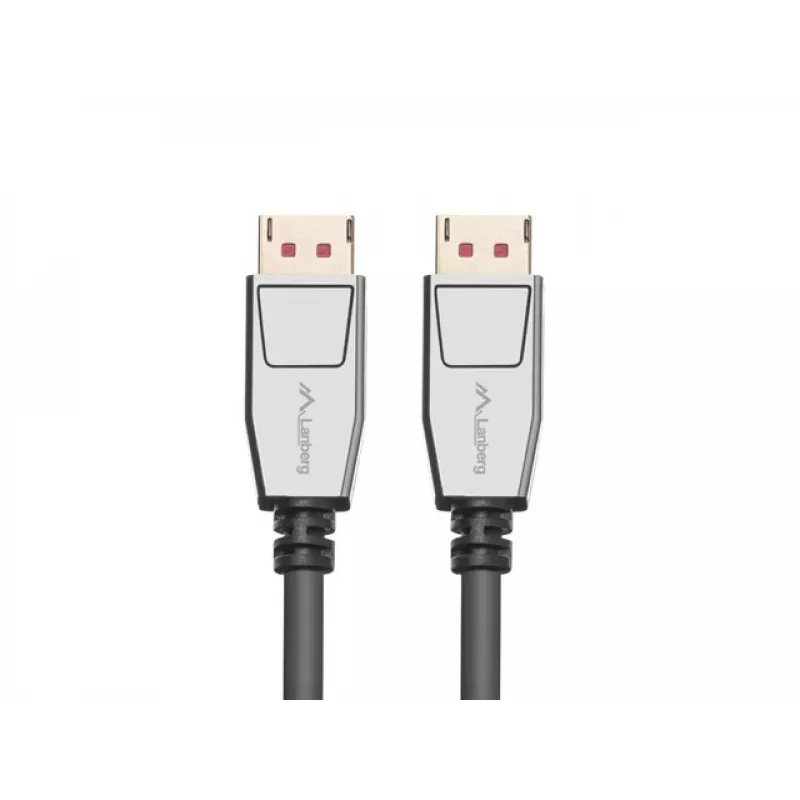DisplayPort-Kabel LANBERG CA-DPDP-20CU-0010-BK — DisplayPort auf DisplayPort, 1 m, Schwarz/Silber