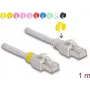 Netzwerkkabel DeLOCK RJ45 Cat.6A S/FTP 1m Grau