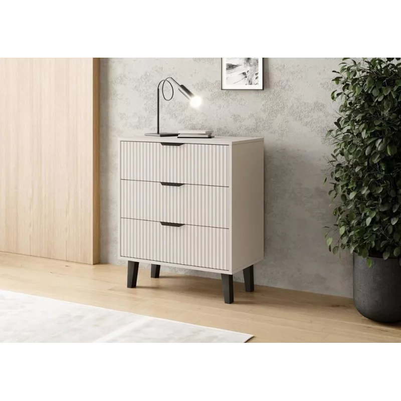 SCANDI 3S schlank Kommode, Kaschmirfarbe