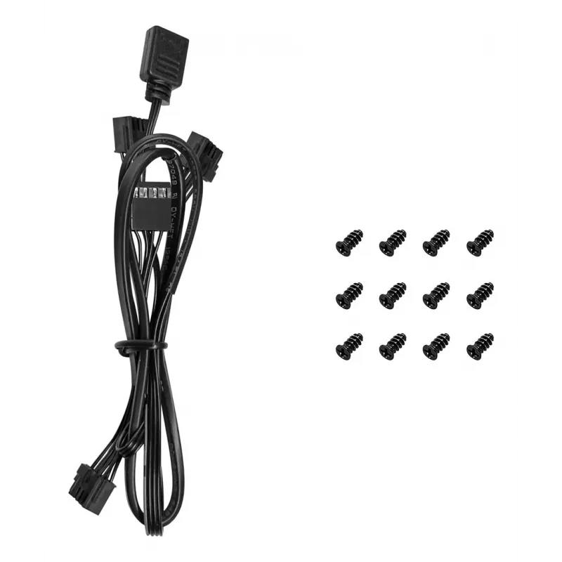 120-mm-PC-Lüfter DeepCool FL12 3-in-1 Schwarz, 120×25 mm, 2150 U/min, Fluid Dynamic Bearing, PWM, 55 CFM, 32 dB, 3er-Pack