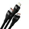 USB-Kabel Baseus CASS030101 1,2 m USB-A/USB-C USB-C/Micro-USB-B/Lightning Schwarz