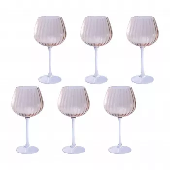 Set mit 6 Trinkgläsern Rose&Tulipani U20177611N24-Z, je 460 ml Fassungsvermögen
