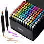 Alkoholmarker-Set Extralink 120 Farben Dual-Tips