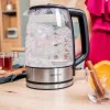 Cecotec Wasserkocher | ThermoSense 340 Clear | Elektrisch | 2200 W | 1,7 L | Glas | 360° drehbare Basis | Klar