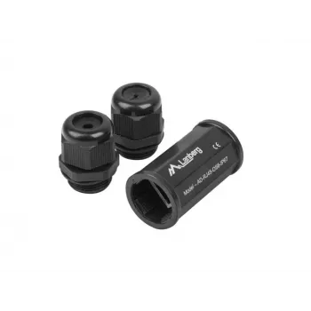 Kabeladapter RJ-45 Lanberg AD-RJ45-OS6-IP67 Schwarz