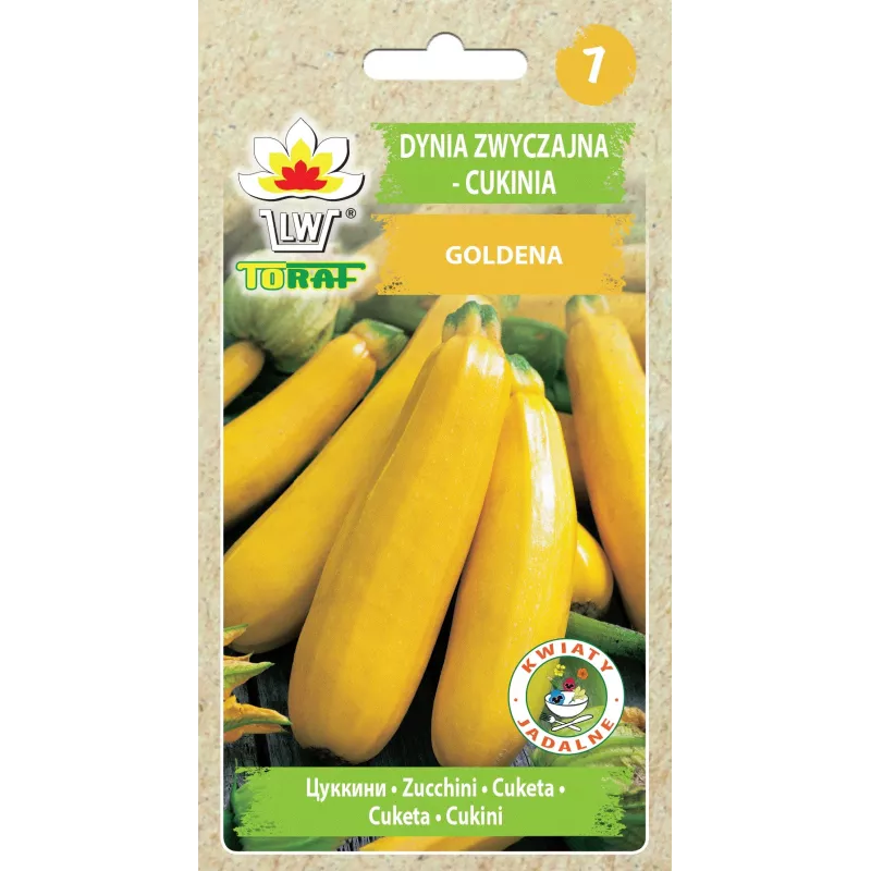 Goldene Zucchini Toraf Gemüsesamen, 5g Packung