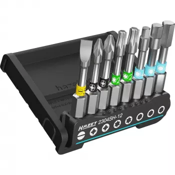 SmartHolder 2304SH-12, Bit-Satz 1/4 schwarz, 8-teilig, lange Bits mit Torsionszone