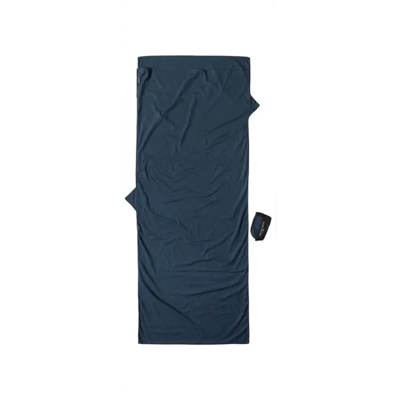 Cocoon TravelSheet rechteckiger Schlafsack aus Baumwolle Blau