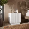 Nachttisch Cama 2 Stk. LIVERTI 45x42x47 cm Weiß MDF/Spanplatte