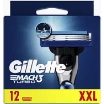 Gillette MACH3 Turbo Barberklinge 12 Stk. Edelstahl Herren