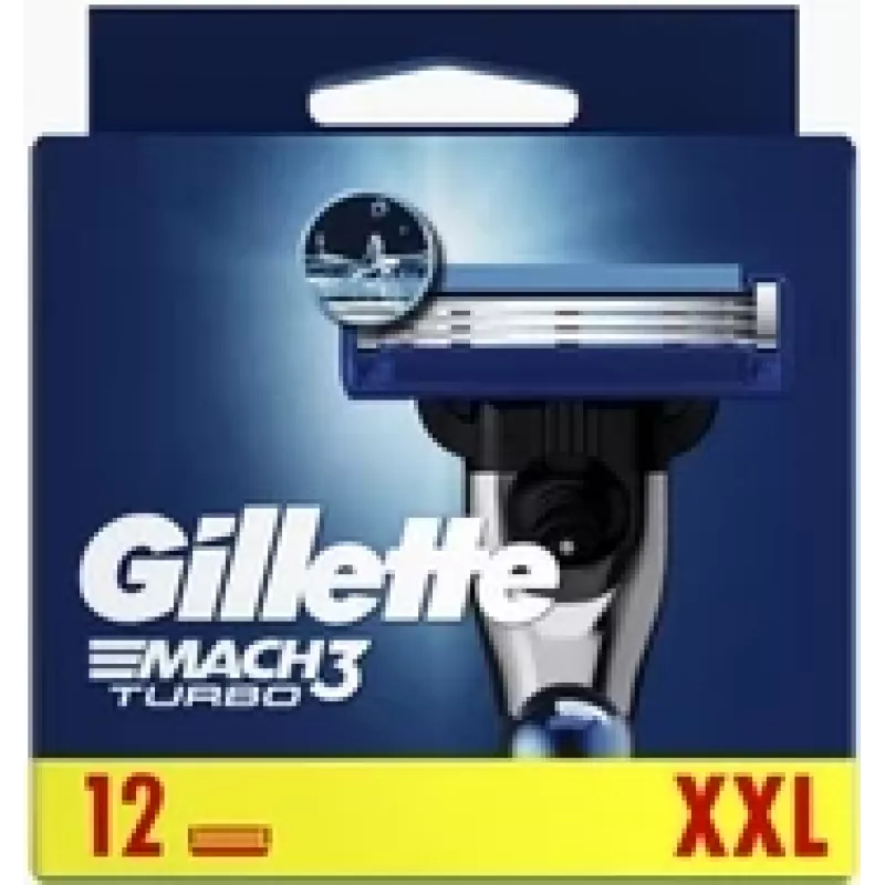 Gillette MACH3 Turbo Barberklinge 12 Stk. Edelstahl Herren